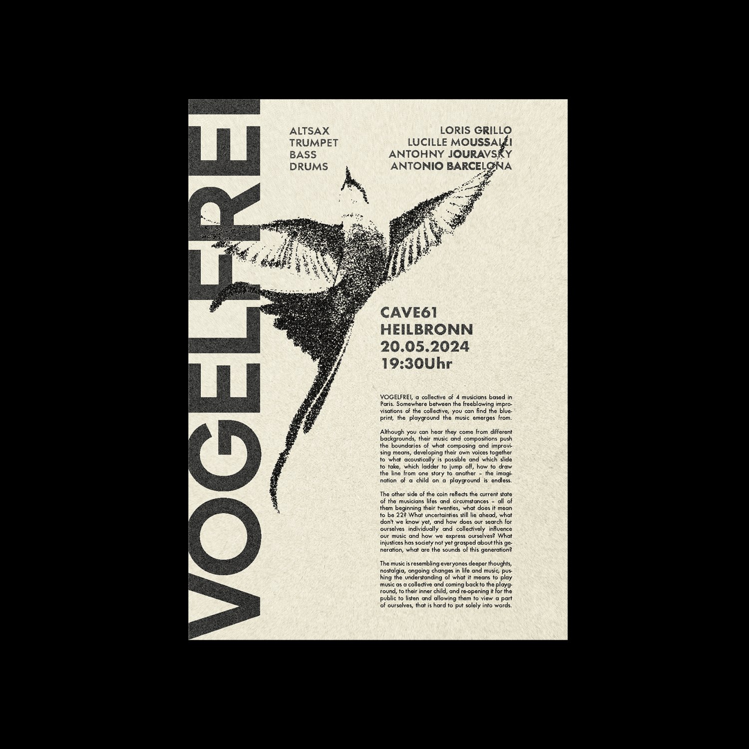 VOGELFREI CONCERT POSTER